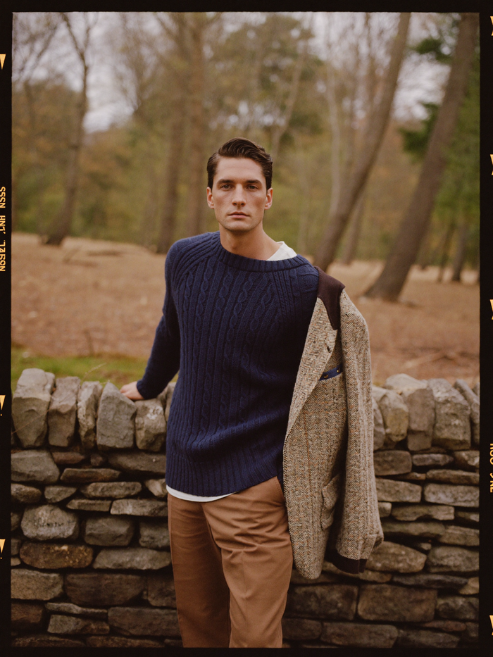 Cable knit and tweed